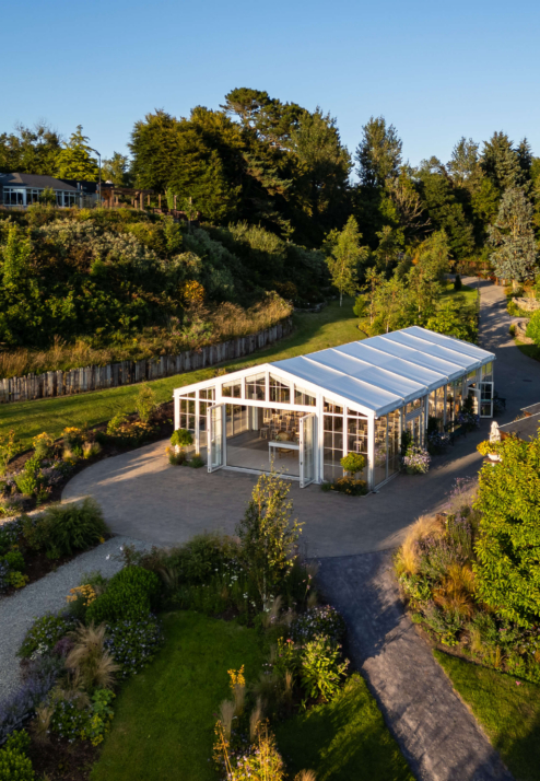 Scenic wedding venue with lush gardens at Fernhill House Hotel, ideal for family gatherings.