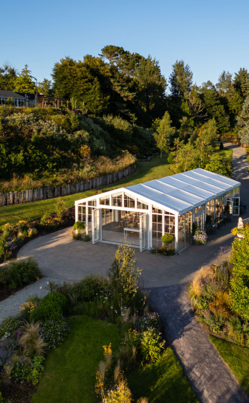Scenic wedding venue with lush gardens at Fernhill House Hotel, ideal for family gatherings.