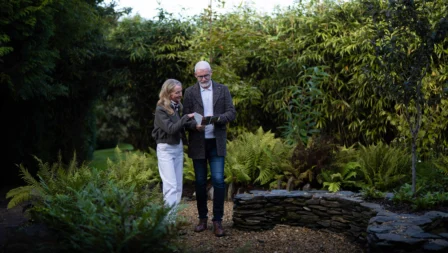 Couple enjoying garden view at Fernhill House Hotel