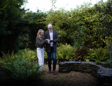 Couple enjoying garden view at Fernhill House Hotel